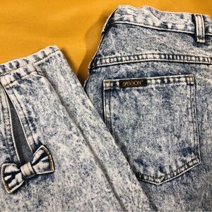 Sasson Jeans Acid Wash High Rise Jeans - Light Blue